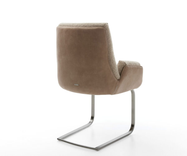 Jídelní židle Clea-Flex smíšené materiály taupe konzolová konstrukce plochá grafitová - Image 5