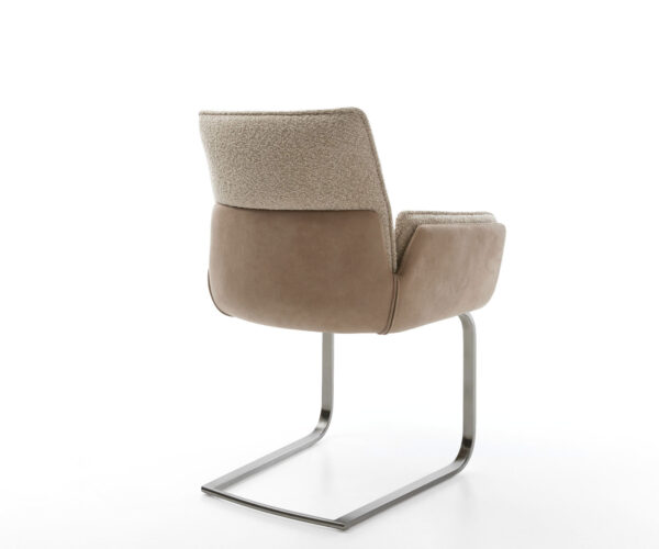 Jídelní židle Nela-Flex smíšené materiály taupe konzolová konstrukce plochá grafitová - Image 5