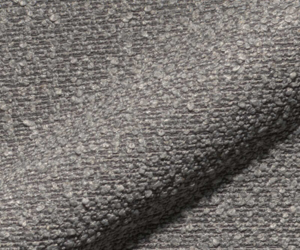 Jídelní židle Nube-Flex s područkami, bouclé stříbrnošedé, křížová podnož, široká, kovová černá, otočné o 360°, s funkcí houpání, jádro z taštičkových pružin - Image 3