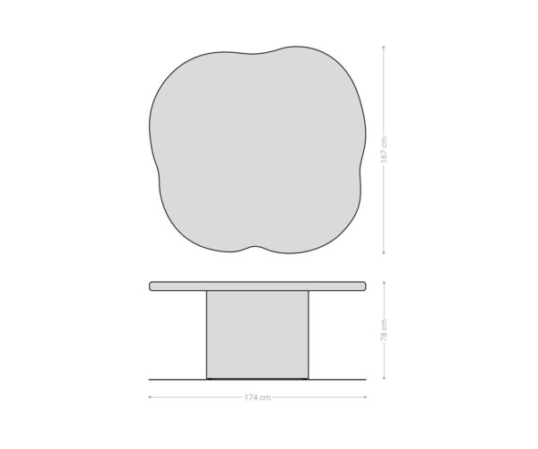 Jídelní stůl Orbion 180x175 cm přírodní akáciový dřevěný rám - Image 6