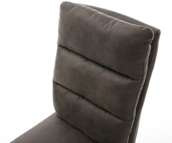 Jídelní židle Pela-Flex antracit vintage kluzná konstrukce z nerezové oceli - Image 4