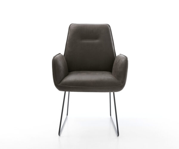 Jídelní židle Zoa-Flex antracit vintage černý saně rám - Image 2