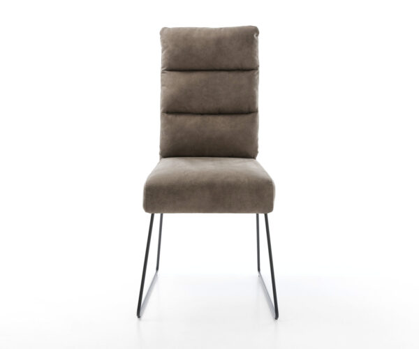 Jídelní židle Pela-Flex taupe vintage s kluzáky černá - Image 2