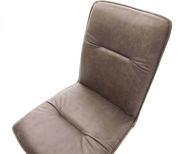 Jídelní židle Vinjo-Flex taupe vintage křížová podnož hranatá černá - Image 4
