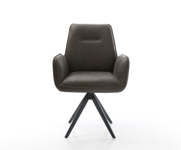 Jídelní židle Zoa-Flex antracit vintage křížový rám hranatý černý - Image 2