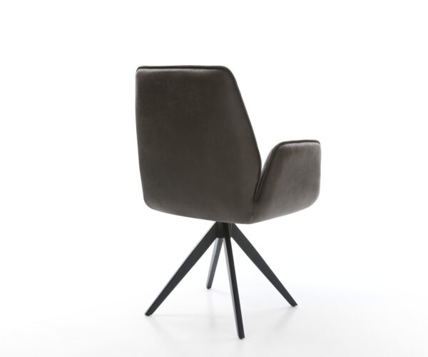 Jídelní židle Zoa-Flex antracit vintage křížový rám hranatý černý - Image 5