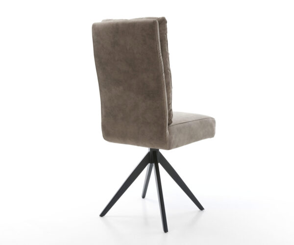 Jídelní židle Pela-Flex taupe vintage křížová podnož, černá hranatá - Image 5