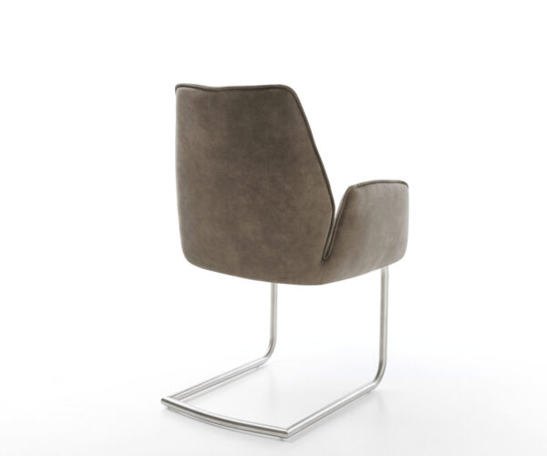 Jídelní židle Zoa-Flex taupe vintage konzolové kulaté nerezové oceli - Image 5