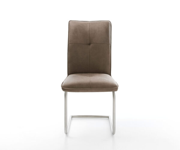 Jídelní židle Maddy-Flex taupe vintage konzolová kulatá nerezová ocel - Image 2