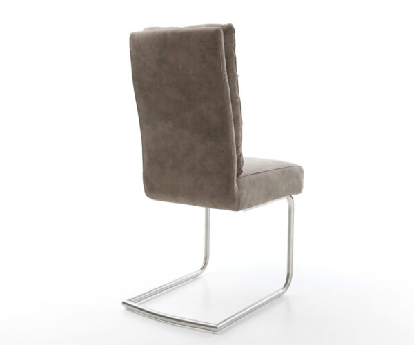 Jídelní židle Pela-Flex taupe vintage konzolová kulatá nerezová ocel - Image 5