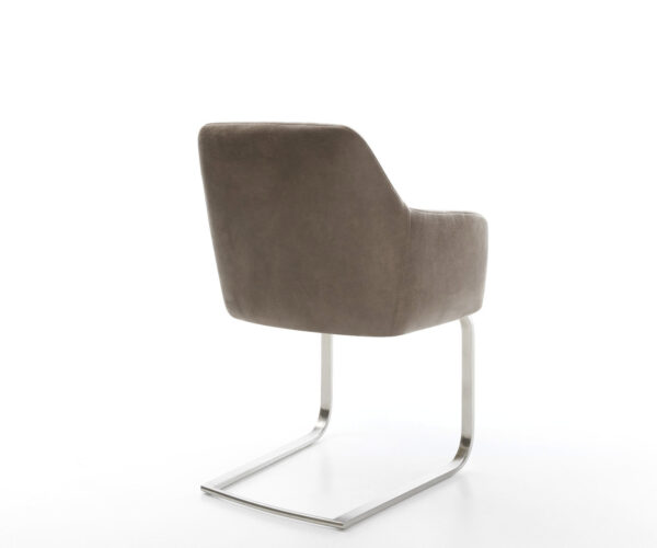 Jídelní židle Greg-Flex taupe vintage konzolové ploché nerezové oceli - Image 5