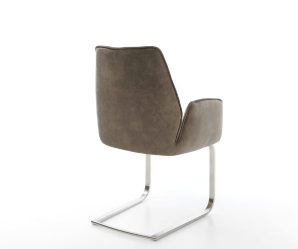 Jídelní židle Zoa-Flex taupe vintage konzolové ploché nerezové oceli - Image 5