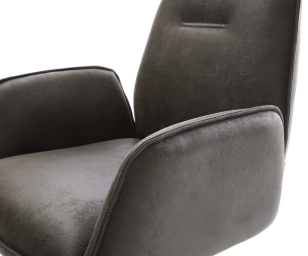Jídelní židle Zoa-Flex antracit vintage konzolové ploché nerezové oceli - Image 4