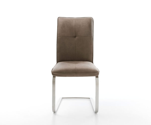 Jídelní židle Maddy-Flex taupe vintage konzolová plochá nerezová ocel - Image 2