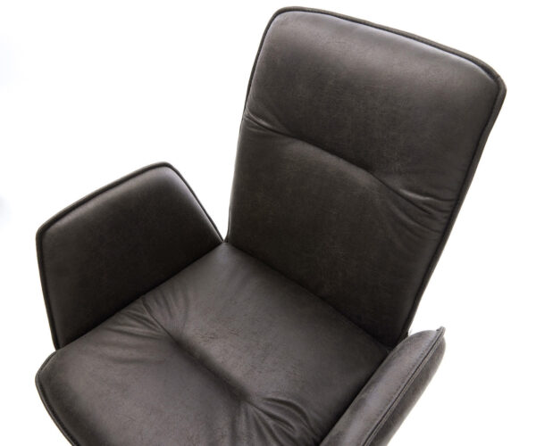 Jídelní židle Vinja-Flex antracitová vintage zúžená podnož nerezová ocel - Image 4