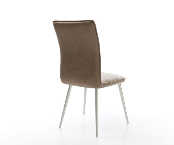 Jídelní židle Maddy-Flex taupe vintage, 4-nohá, kuželová, nerezová ocel - Image 5