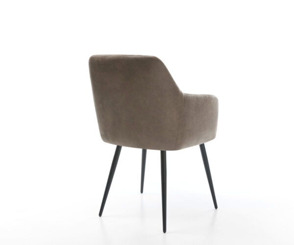 Jídelní židle Greg-Flex taupe vintage 4 nohy zúžené černé - Image 5