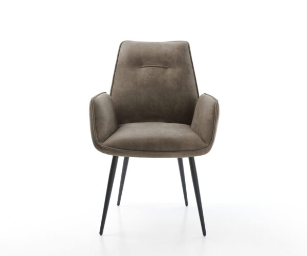 Jídelní židle Zoa-Flex taupe vintage, 4 nohy, zúžené, černé - Image 2