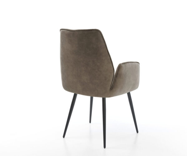 Jídelní židle Zoa-Flex taupe vintage, 4 nohy, zúžené, černé - Image 5