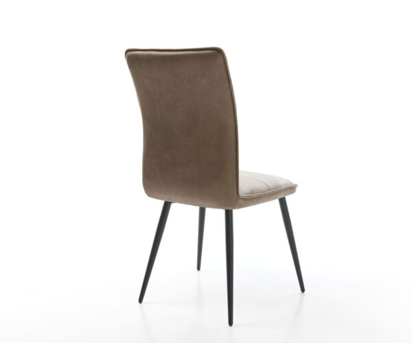 Jídelní židle Maddy-Flex taupe vintage se čtyřmi zkosenými černými nohami - Image 5