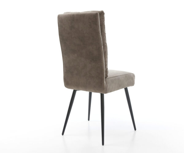 Jídelní židle Pela-Flex taupe vintage, čtyřnohá, zužující se černá - Image 5