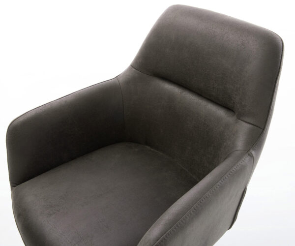 Jídelní židle Pejo-Flex antracit vintage kluzný rám nerezová ocel - Image 4