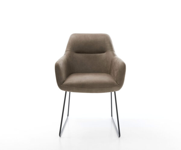 Jídelní židle Pejo-Flex taupe vintage černý rám s kluzáky - Image 2