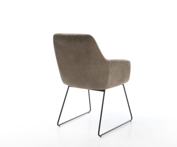 Jídelní židle Pejo-Flex taupe vintage černý rám s kluzáky - Image 5