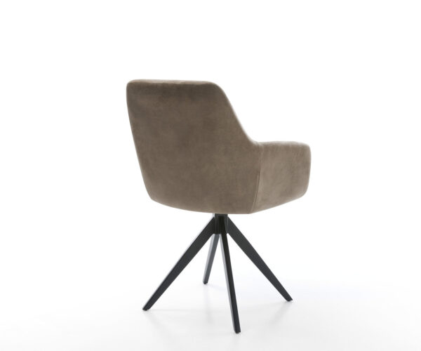 Jídelní židle Pejo-Flex taupe vintage křížová podnož, černá, hranatá - Image 5