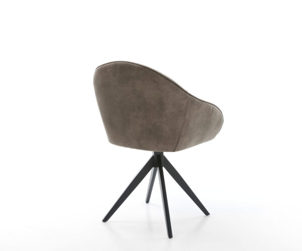 Jídelní židle Gaio-Flex taupe vintage křížová konstrukce úhlová černá - Image 5