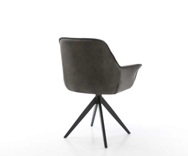 Jídelní židle Kaira-Flex antracit vintage křížová podnož úhlová černá - Image 5