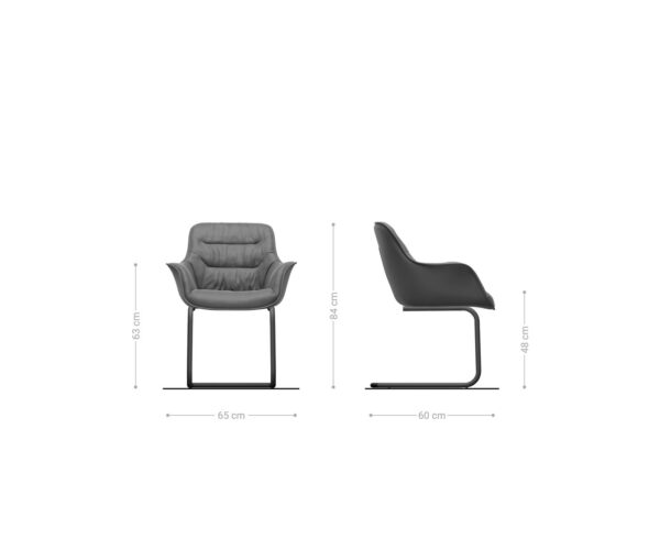 Jídelní židle Kaira-Flex taupe vintage konzolové kulaté nerezové oceli - Image 6