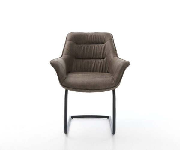 Jídelní židle Kaira-Flex taupe vintage konzolové kulaté černé - Image 2