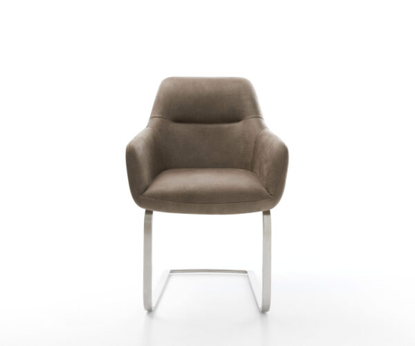 Jídelní židle Pejo-Flex taupe vintage konzolová plochá nerezová ocel - Image 2