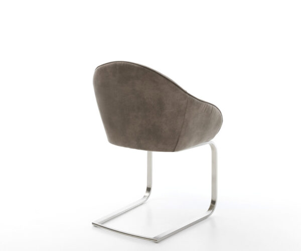 Jídelní židle Gaio-Flex taupe vintage konzolové s plochou nerezovou ocelí - Image 5