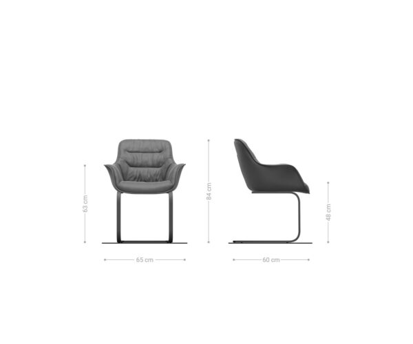 Jídelní židle Kaira-Flex taupe vintage konzolové ploché nerezové oceli - Image 6
