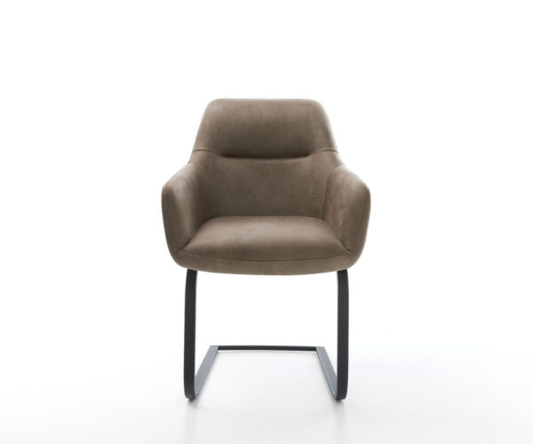 Jídelní židle Pejo-Flex taupe vintage konzolová židle s matnou černou úpravou - Image 2