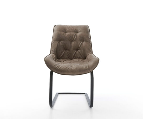 Jídelní židle Taimi-Flex taupe vintage konzolová židle s matnou černou úpravou - Image 2