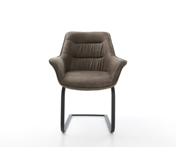 Jídelní židle Kaira-Flex taupe vintage konzolové matná černá - Image 2