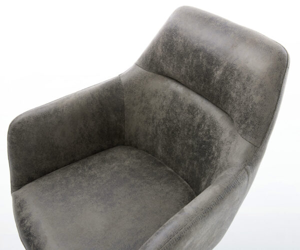 Jídelní židle Pejo-Flex šedá vintage, 4-nohá, zužující se nerezová ocel - Image 4