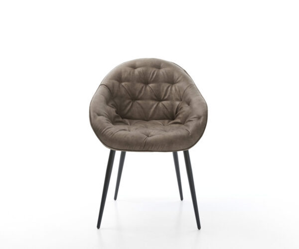 Jídelní židle Gaio-Flex taupe vintage 4 nohy kuželové černé - Image 2