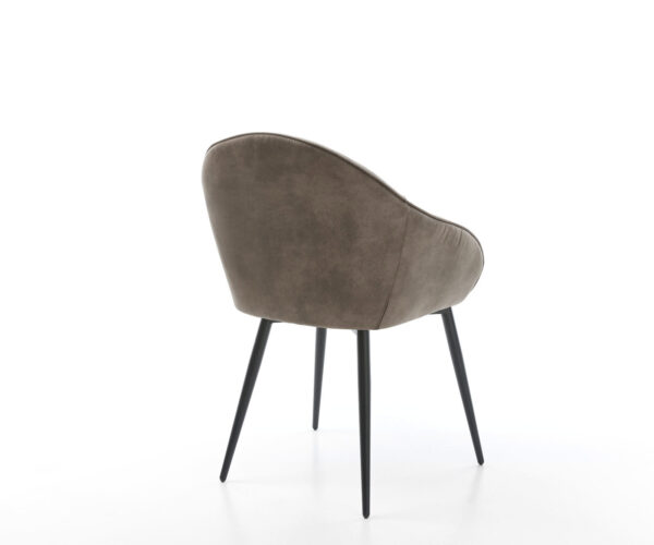 Jídelní židle Gaio-Flex taupe vintage 4 nohy kuželové černé - Image 5