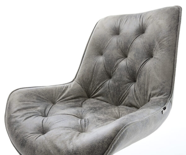 Jídelní židle Taimi-Flex šedá vintage, čtyřnohá, zužující se černá - Image 4