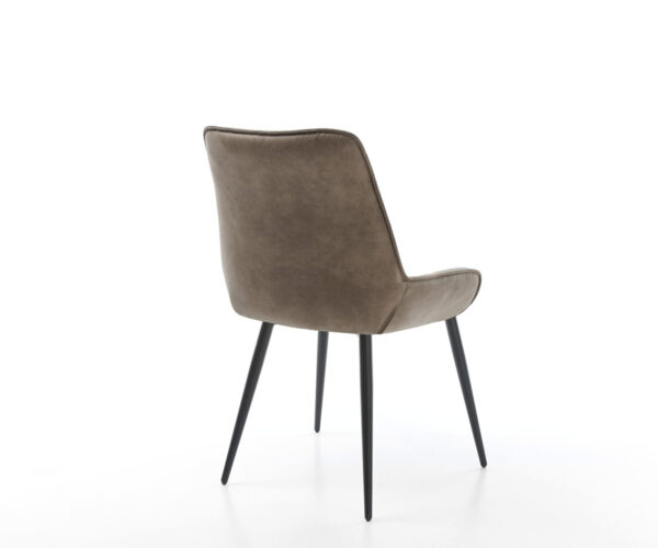Jídelní židle Taimi-Flex taupe vintage, čtyřnohá, zužující se černá - Image 5