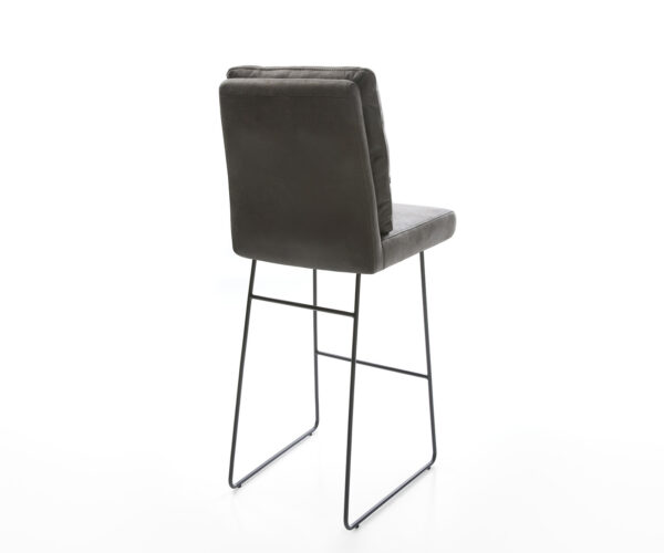 Barová židle Pela-Flex vintage antracitový kovový rám na kluzácích - Image 5