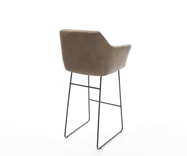 Barová židle Yulo-Flex vintage taupe kovový rám na kluzácích - Image 5