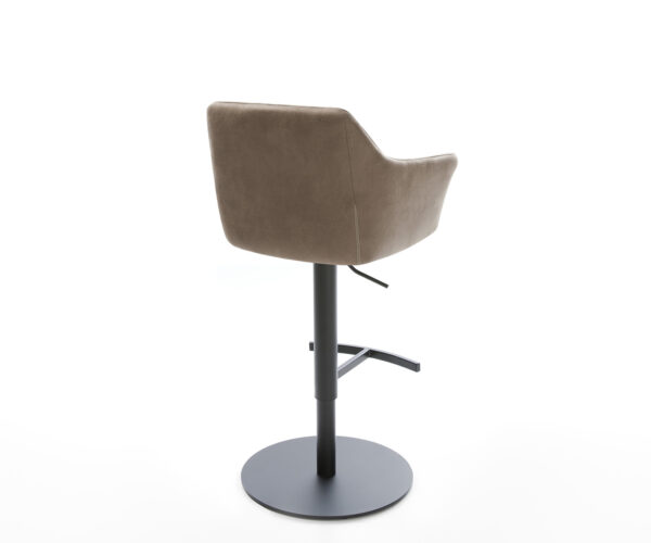 Barová židle Yulo-Flex s kovovou otočnou podstavou vintage taupe, výškově nastavitelná - Image 5