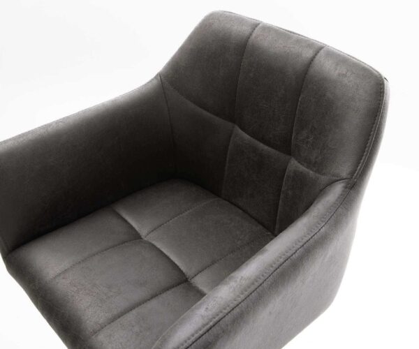 Barová židle Yulo-Flex vintage antracitová otočná podnož s nastavitelnou výškou, kovová - Image 4
