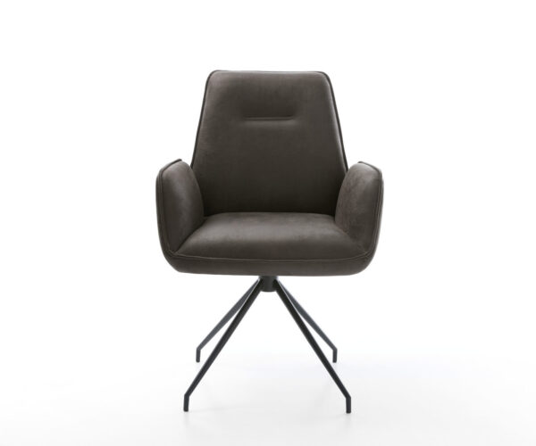 Jídelní židle Zoa-Flex antracit vintage křížová podnož zúžená černá - Image 2