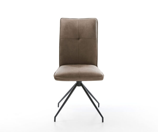 Jídelní židle Maddy-Flex taupe vintage s křížovou podnoží, zužující se černá - Image 2
